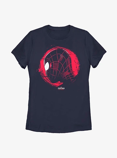 Marvel Spider-Man Circle Face Womens T-Shirt