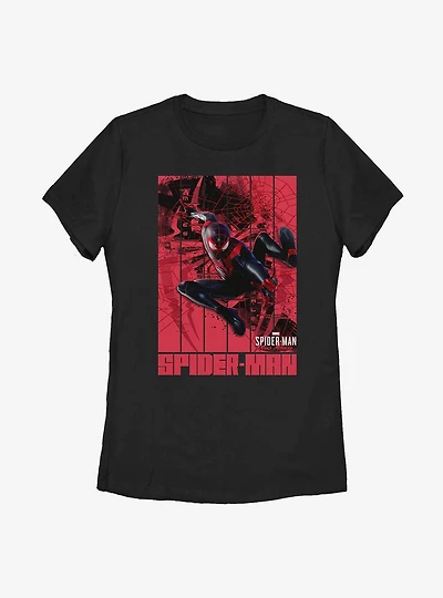 Marvel Spider-Man Panel Morales Paint Womens T-Shirt