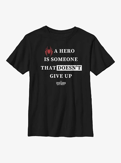Marvel Spider-Man Hero Text Youth T-Shirt