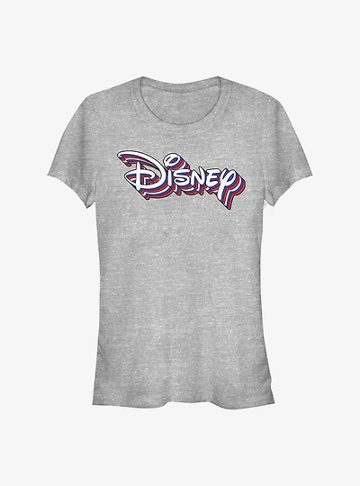 Disney Classic Retro Rainbow Logo Girls T-Shirt