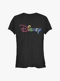 Disney Classic Multicolor Disney Logo Girls T-Shirt