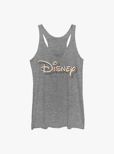 Disney Classic Retro Rainbow Logo Girls Tank