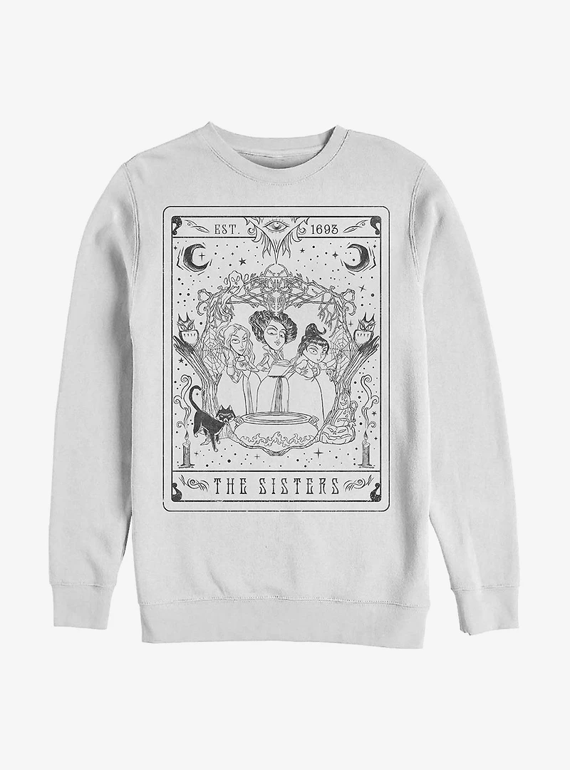 Disney Hocus Pocus The Sisters Tarot Crew Sweatshirt