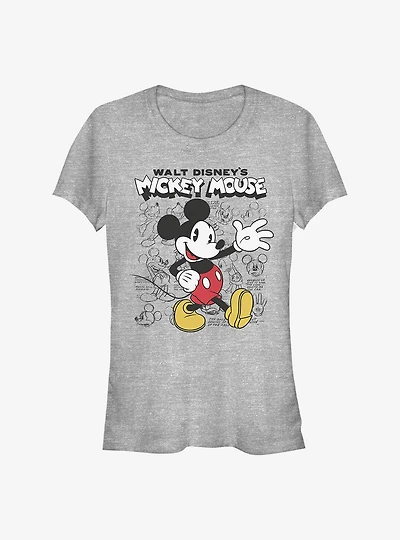 Disney Mickey Mouse Sketchbook Girls T-Shirt