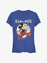 Disney Mickey Mouse Comic Japanese Text Girls T-Shirt