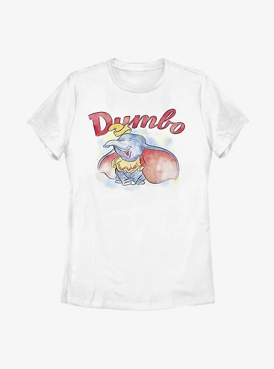 Disney Dumbo Watercolor Womens T-Shirt
