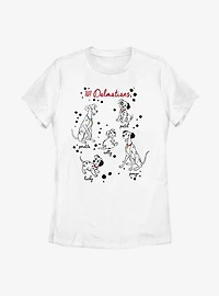 Disney 101 Dalmatians Puppy Names Womens T-Shirt