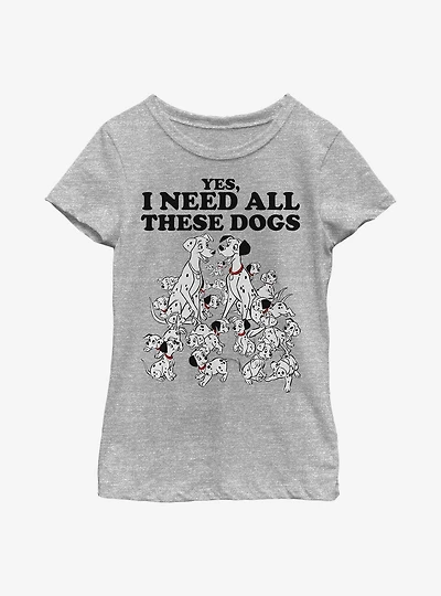 Disney 101 Dalmatians All These Dogs Youth Girls T-Shirt