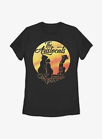 Disney The Aristocats Moon Silhouette Womens T-Shirt