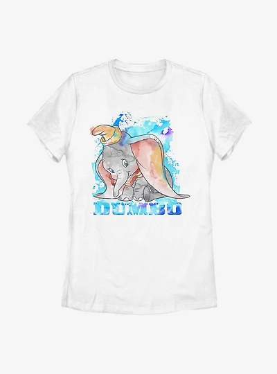 Disney Dumbo Watercolor Womens T-Shirt
