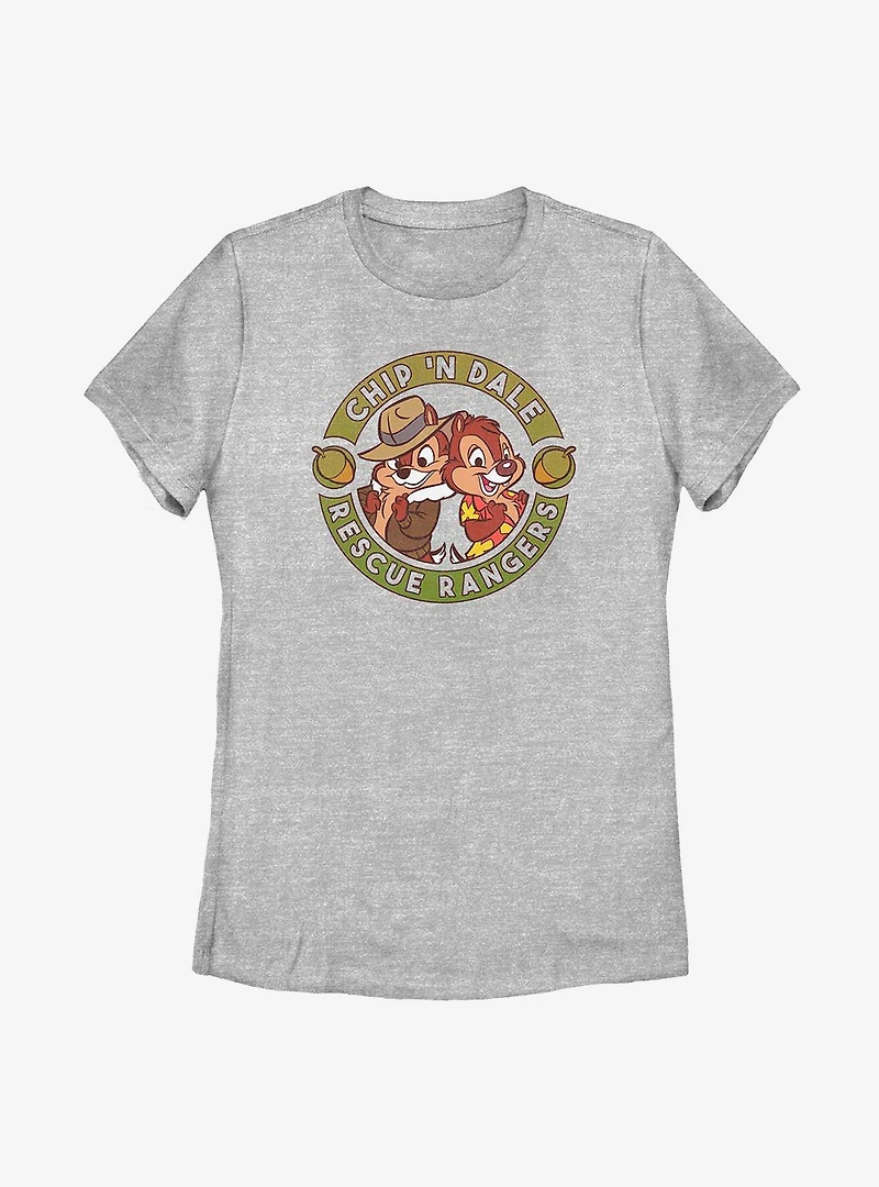 Disney Chip And Dale Rescue Rangers Badge Womens T-Shirt