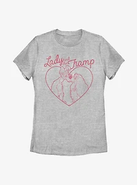 Disney Lady And The Tramp Love Pups Womens T-Shirt