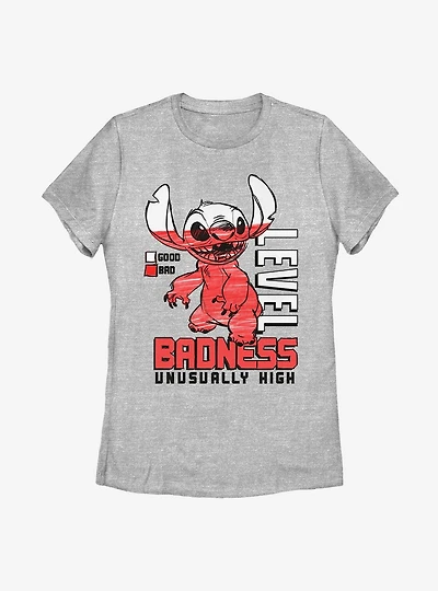 Disney Lilo And Stitch Badness Level Womens T-Shirt