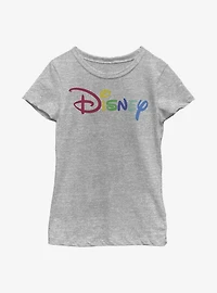 Disney Classic Rainbow Script Youth Girls T-Shirt