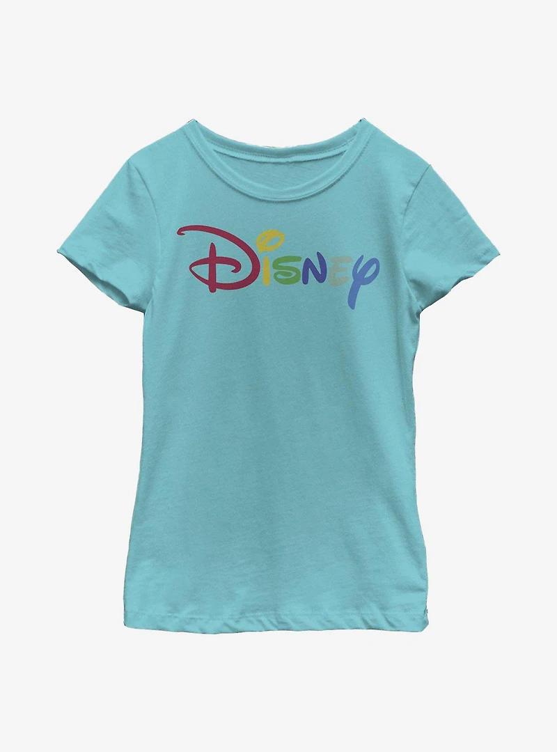 Disney Classic Rainbow Script Youth Girls T-Shirt
