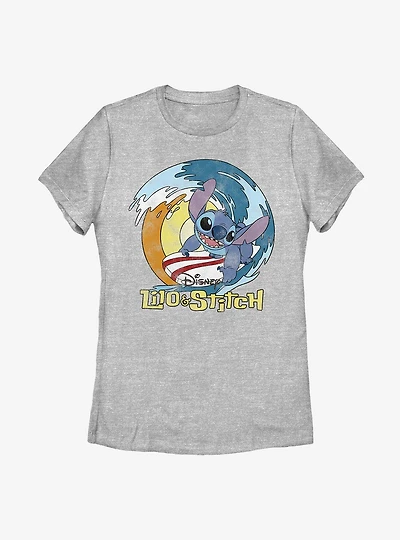 Disney Lilo And Stitch Surf Womens T-Shirt