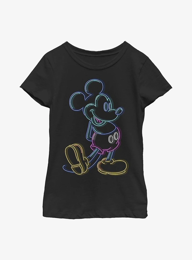 Disney Mickey Mouse Neon Youth Girls T-Shirt