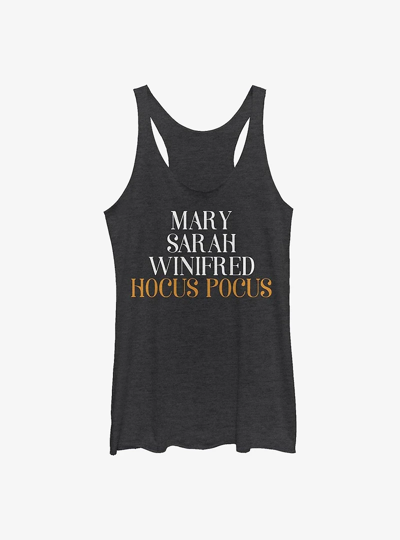 Disney Hocus Pocus Name Stack Womens Tank Top