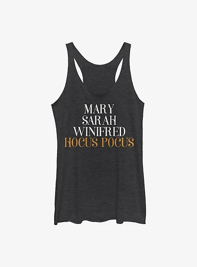 Disney Hocus Pocus Name Stack Womens Tank Top