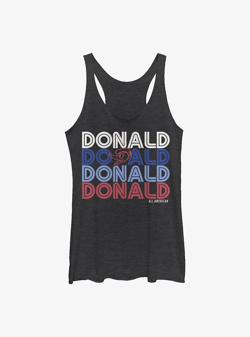 Disney Donald Duck Retro Stack Womens Tank Top