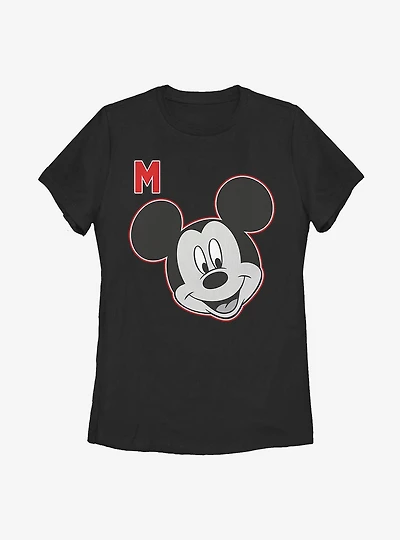 Disney Mickey Mouse Letter Womens T-Shirt