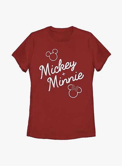 Disney Mickey Mouse Signed Together Womens T-Shirt