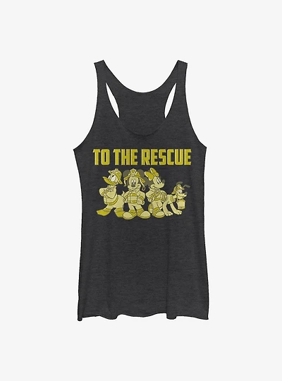 Disney Mickey Mouse Thank You Firefighters Womens Tank Top