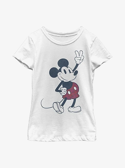 Disney Mickey Mouse Plaid Youth Girls T-Shirt