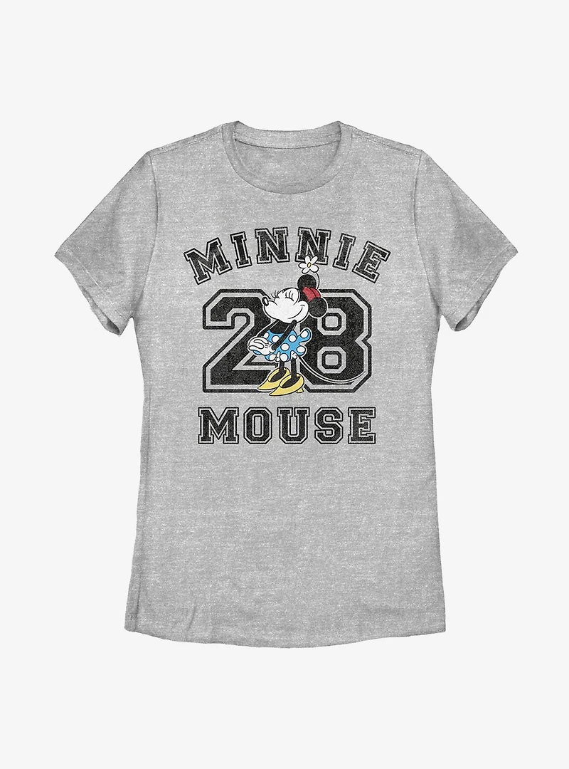 Disney Minnie Mouse Collegiate Womens T-Shirt