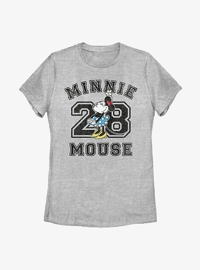Disney Minnie Mouse Collegiate Womens T-Shirt