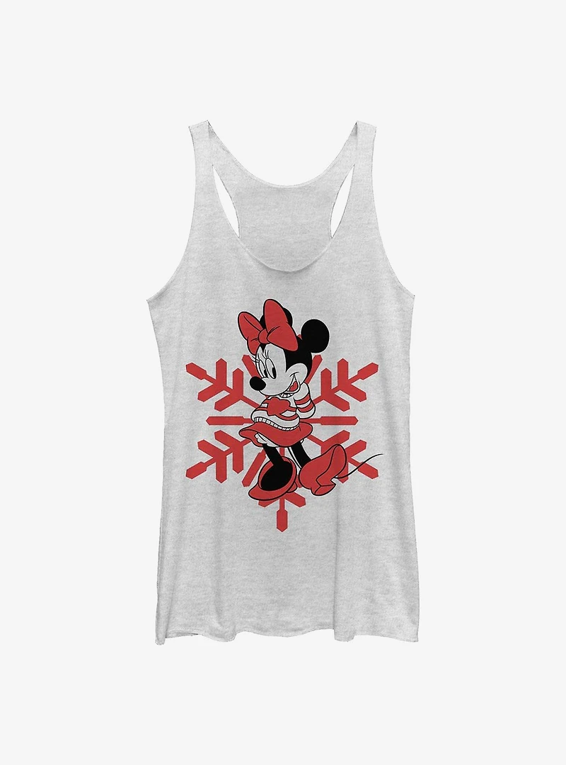 Disney Minnie Mouse Snowflake Womens Tank Top