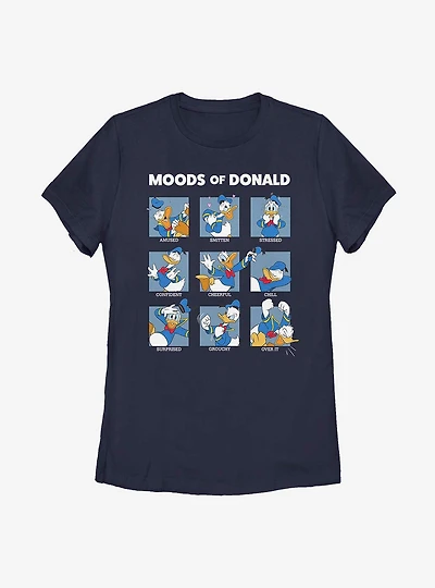 Disney Donald Duck Moods Womens T-Shirt