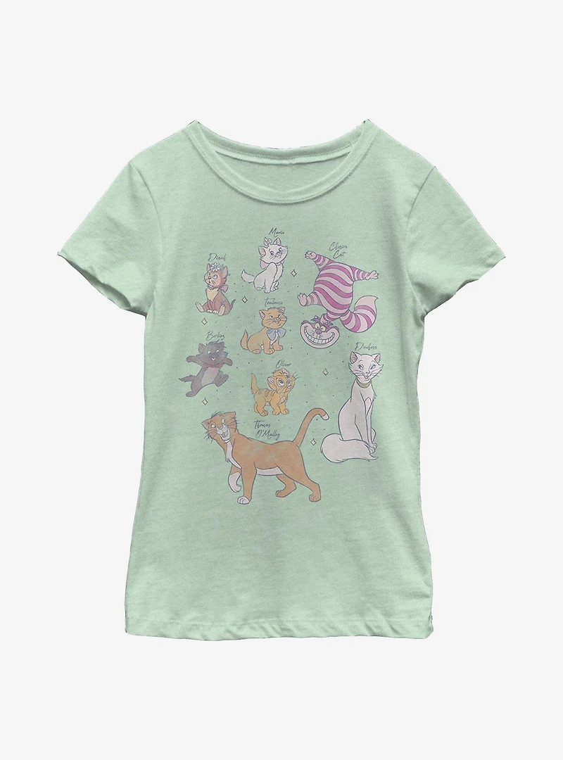 Disney Classic Kitties Youth Girls T-Shirt