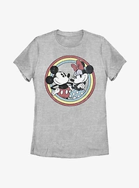 Disney Mickey Mouse Minnie Circle Womens T-Shirt