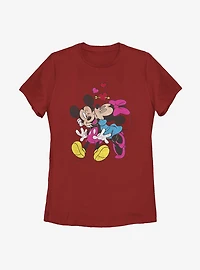 Disney Mickey Mouse Minnie Love Womens T-Shirt