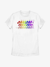 Disney Mickey Mouse Rainbow Womens T-Shirt