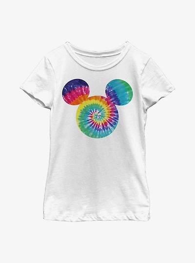Disney Mickey Mouse Tie Dye Fill Youth Girls T-Shirt