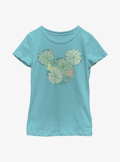 Disney Mickey Mouse Succulents Youth Girls T-Shirt