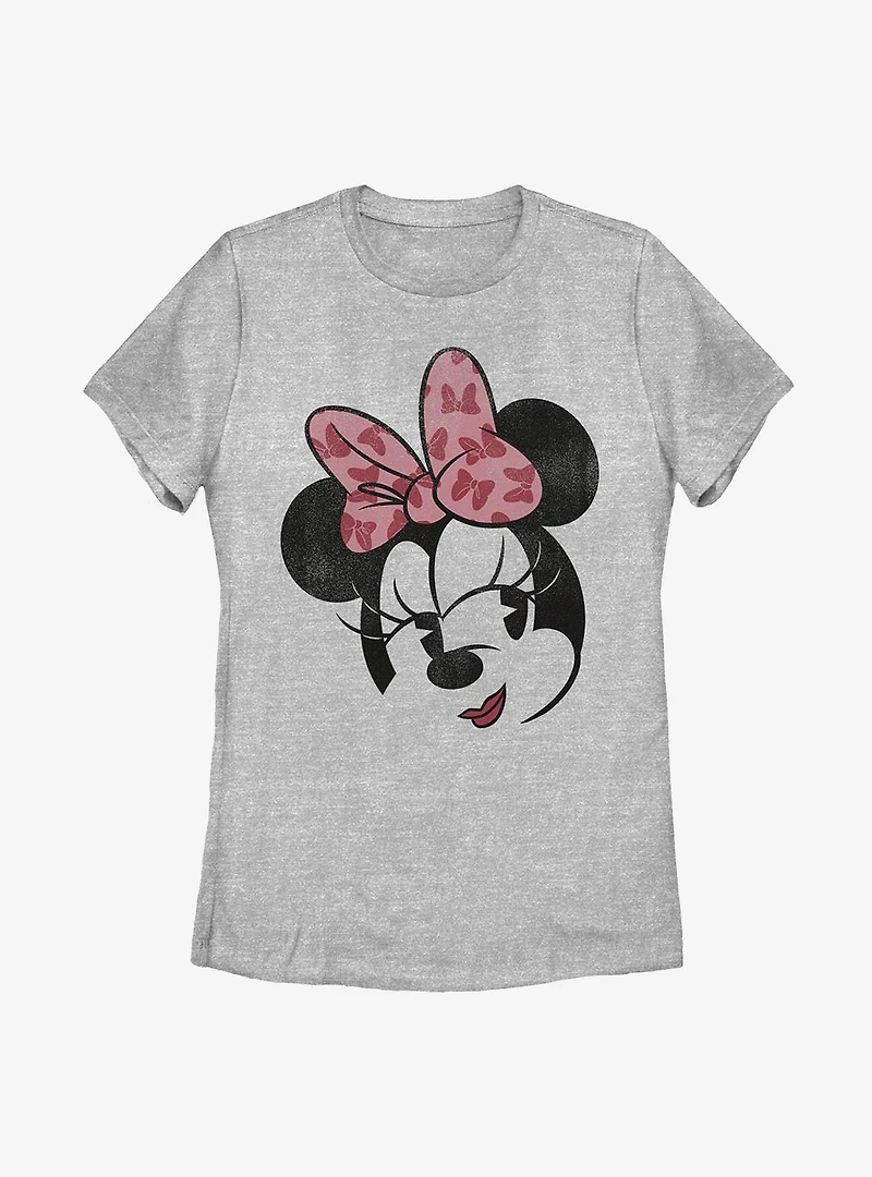 Disney Minnie Mouse Face Womens T-Shirt