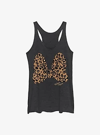 Disney Minnie Mouse Animal Print Bow Womens Tank Top