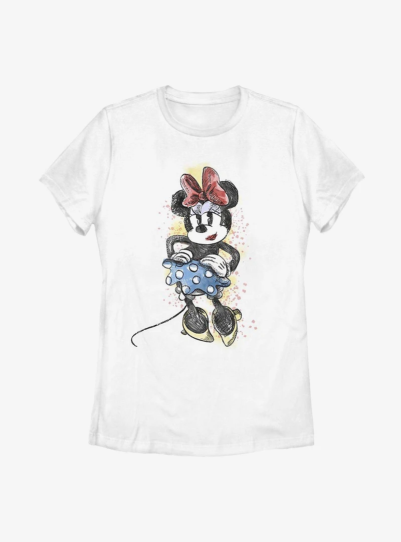 Disney Minnie Mouse Artsy Womens T-Shirt