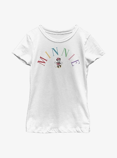 Disney Minnie Mouse Rainbow Youth Girls T-Shirt