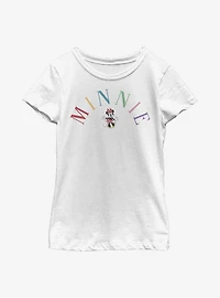 Disney Minnie Mouse Rainbow Youth Girls T-Shirt