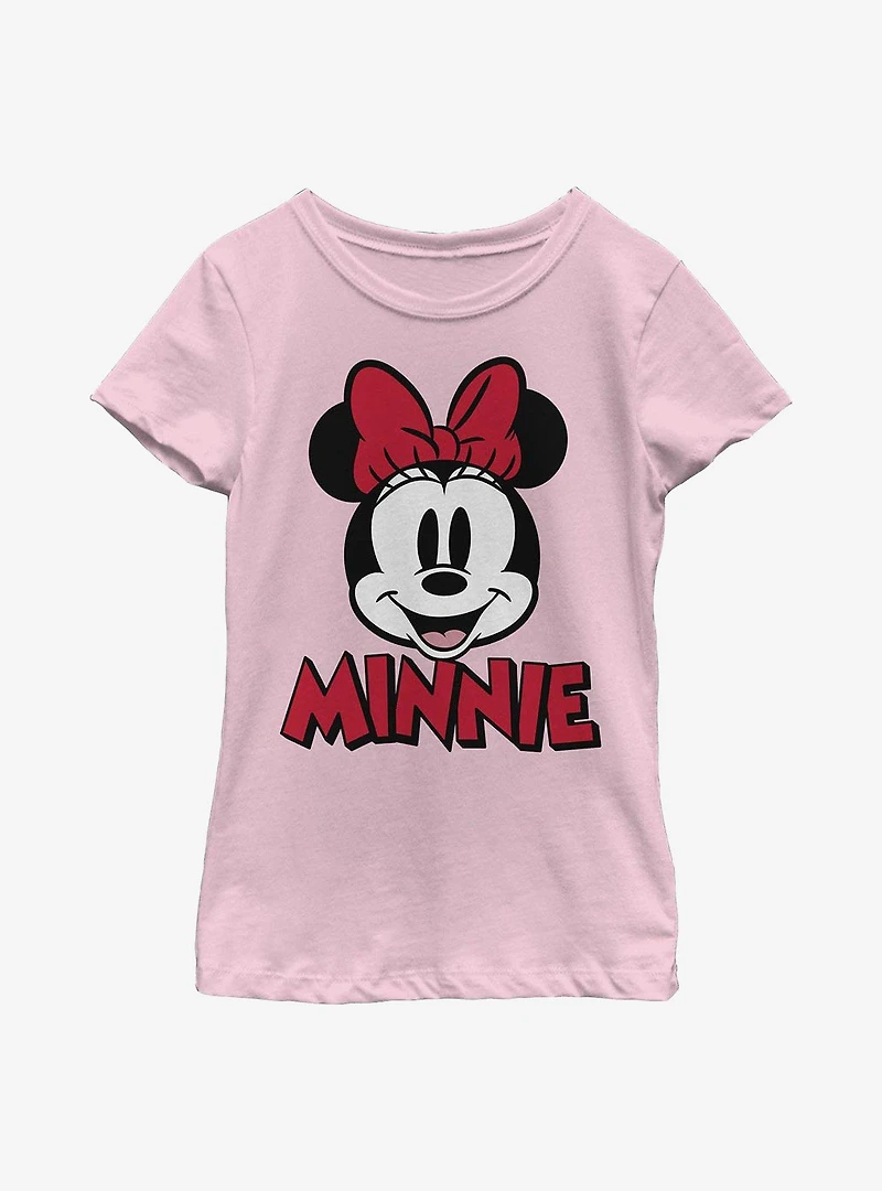 Disney Minnie Mouse Chenille Patch Youth Girls T-Shirt