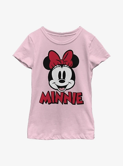 Disney Minnie Mouse Chenille Patch Youth Girls T-Shirt