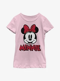 Disney Minnie Mouse Chenille Patch Youth Girls T-Shirt