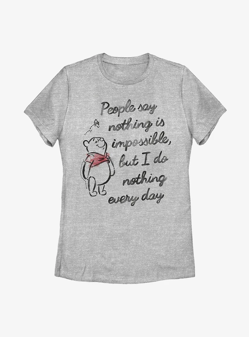 Disney Winnie The Pooh Impossible Womens T-Shirt