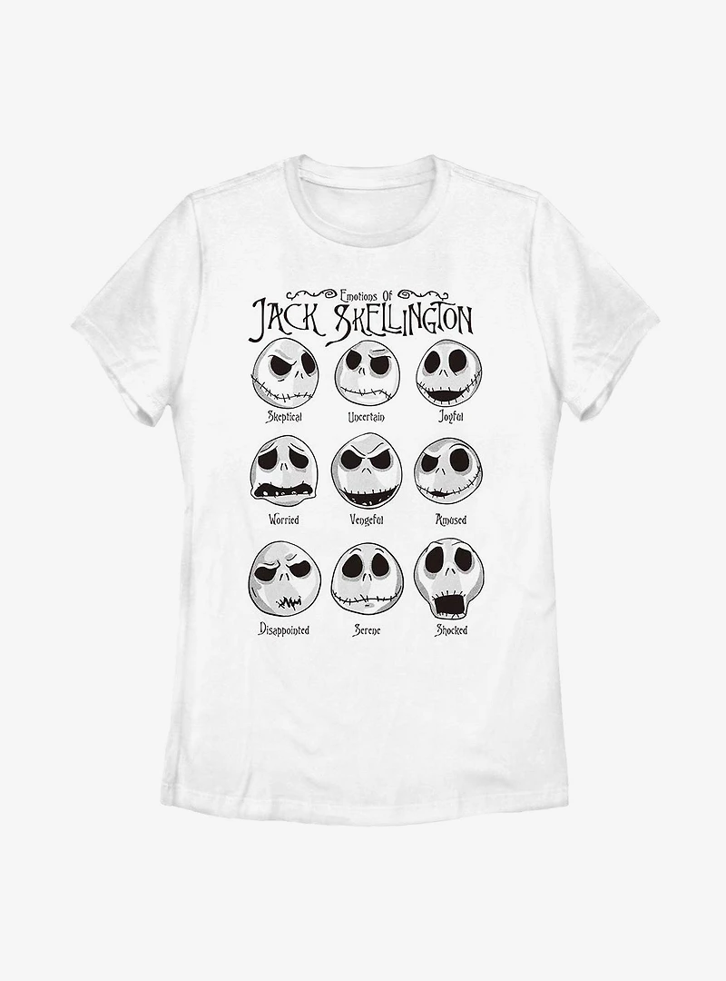 Disney The Nightmare Before Christmas Jack Emotions Womens T-Shirt