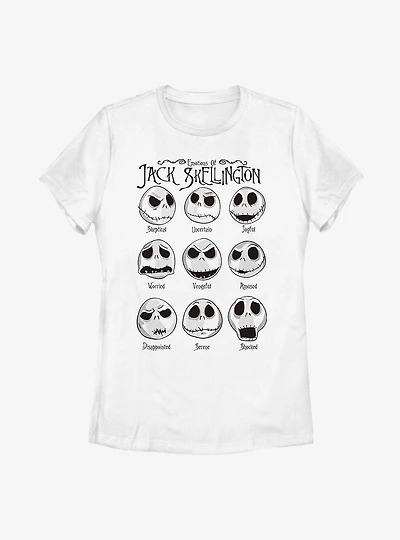 Disney The Nightmare Before Christmas Jack Emotions Womens T-Shirt