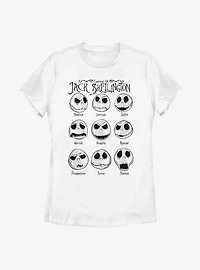 Disney The Nightmare Before Christmas Jack Emotions Womens T-Shirt